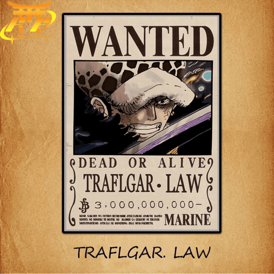 Poster Wanted Trafalgar D. Water Law - One Piece™